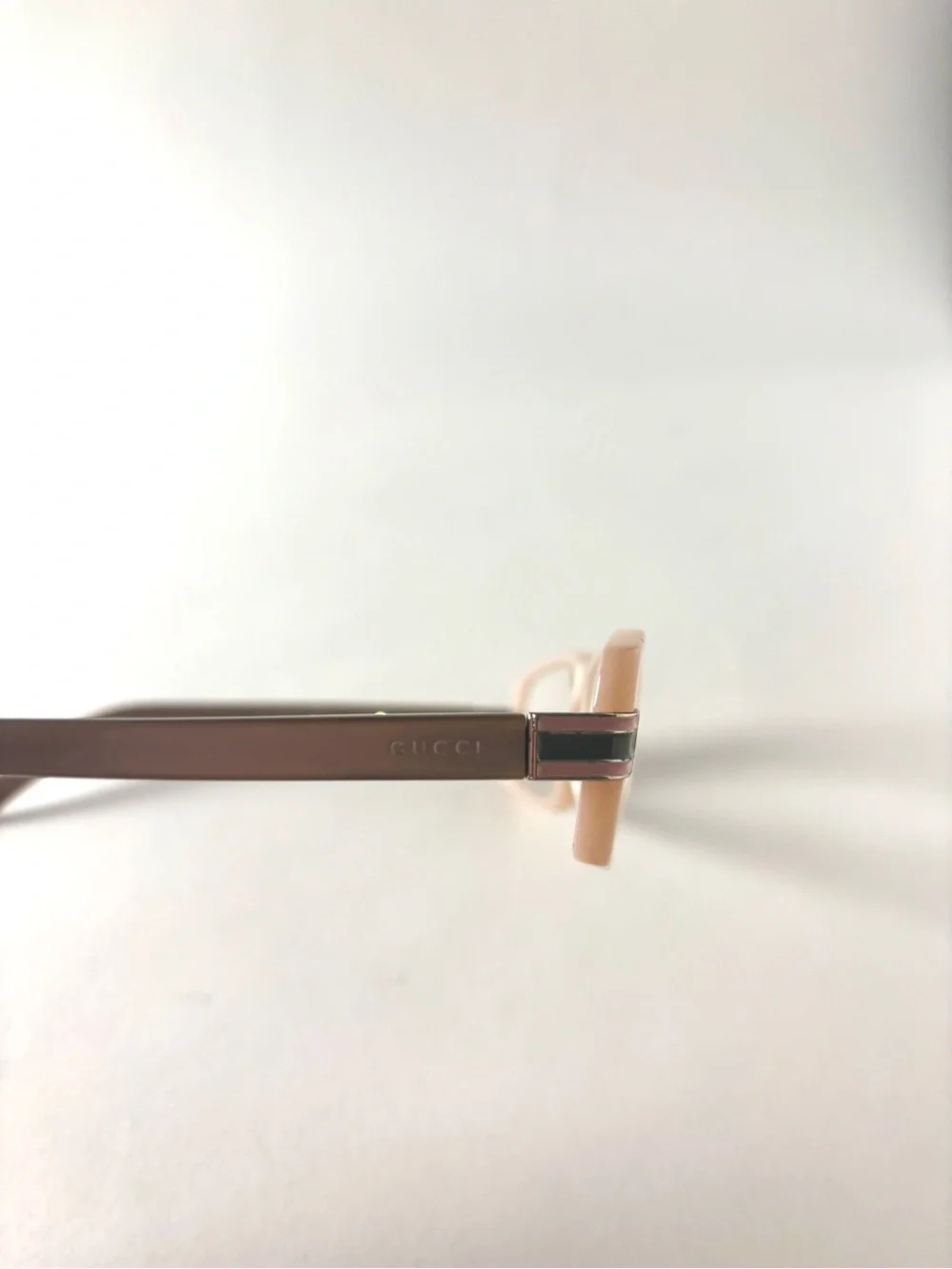 Gucci Beige Rectangular Women's Glasses